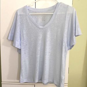 BRAND NEW/NEVER WORN Light Blue Flutter Sleeve Top